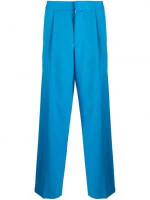 Pantaloni cu croială lejeră plisate Bonsai albastru