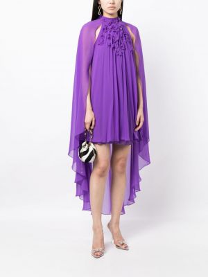 Sukienka koktajlowa asymetryczna Sachin & Babi fioletowa