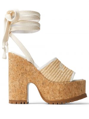 Sandaletter med kilklack Jimmy Choo vit