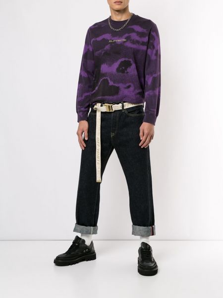 Camiseta de manga larga manga larga Supreme violeta