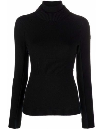 Jersey de punto de cuello vuelto de tela jersey Moncler Grenoble negro