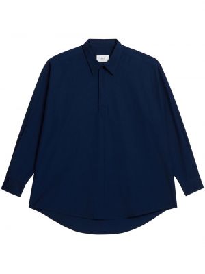 Oversized βαμβακερό πουκάμισο Ami Paris μπλε