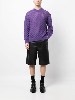 Pull en tricot col rond Simone Rocha violet