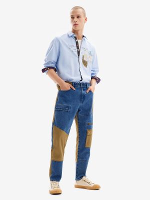 Pantaloni cargo Desigual blu
