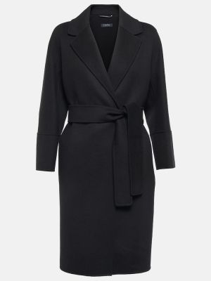 Vlnený krátký kabát 's Max Mara čierna