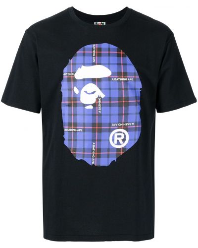 Trykt t-skjorte A Bathing Ape® svart