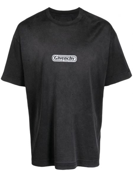 Памучна тениска с принт Givenchy черно