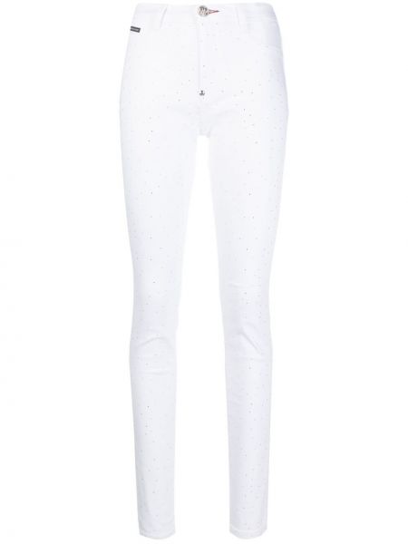 Jegginsy Philipp Plein - Biały