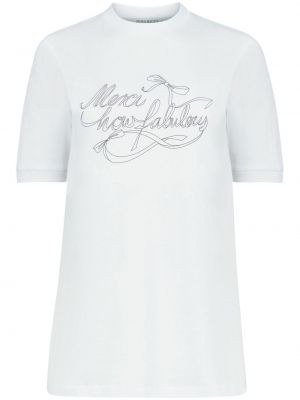 Medvilninis marškinėliai Nina Ricci balta