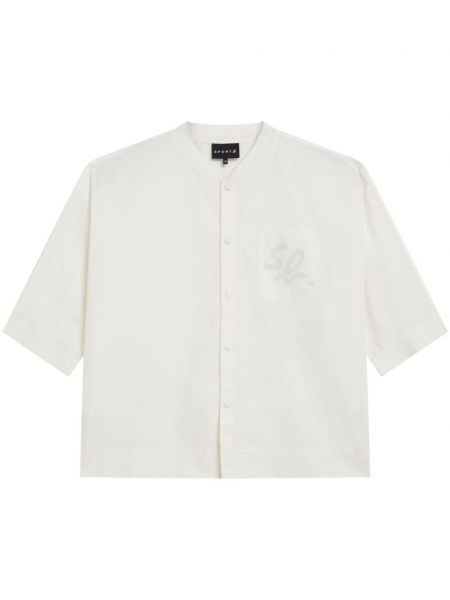 Βαμβακερό πουκάμισο με σχέδιο Sport B. By Agnès B. λευκό