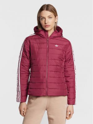 Pernata jakna slim fit Adidas bordo