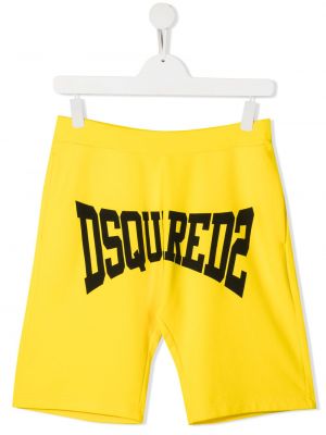 Trykt shorts for jenter Dsquared2 Kids gul