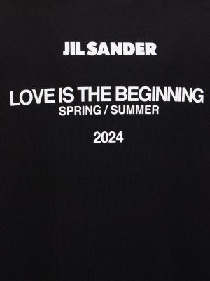 T-shirt en coton en jersey Jil Sander noir