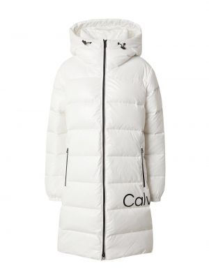 Белое зимнее пальто Calvin Klein Jeans