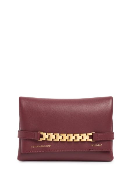 Mini deri zincir Victoria Beckham bordo