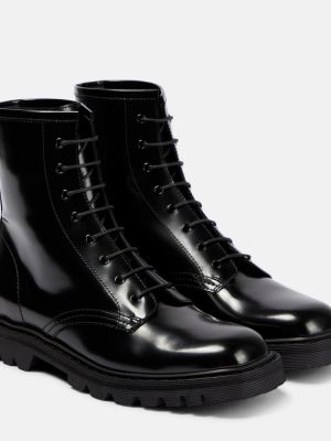Lakierowane ankle boots skórzane The Row czarne
