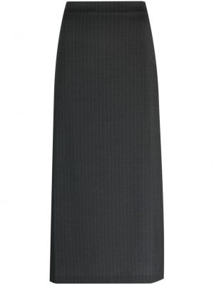 Pruhované vlněné sukně s nízkým pasem Paloma Wool šedé