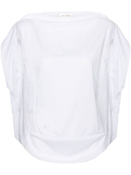 Блуза по тялото с драперии Comme Des Garçons бяло