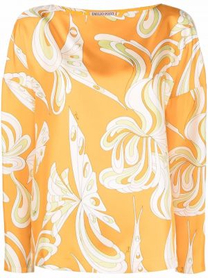 Trykt bluse Pucci oransje