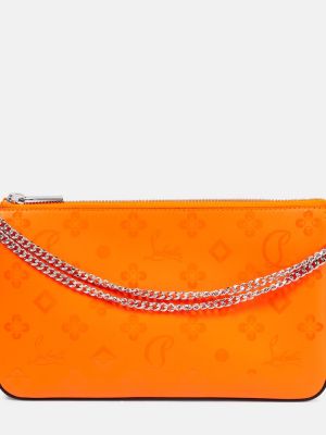 Кожени чанта тип „портмоне“ Christian Louboutin оранжево