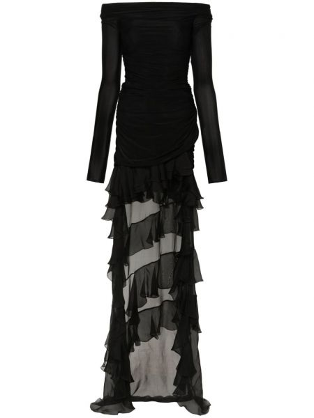 Asimetrična večernja haljina Blumarine crna