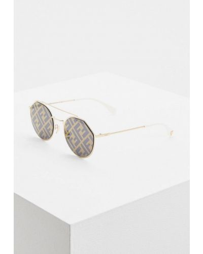 Солнцезащитные очки Fendi, золотые