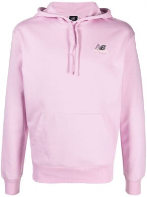 Hoodie med broderi New Balance lila