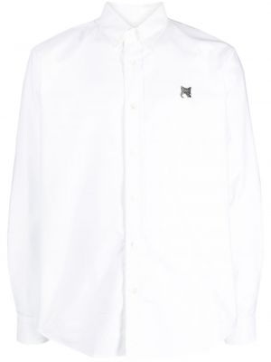 Риза slim Maison Kitsuné бяло