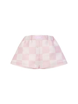 Pantaloni scurți de mătase Versace roz