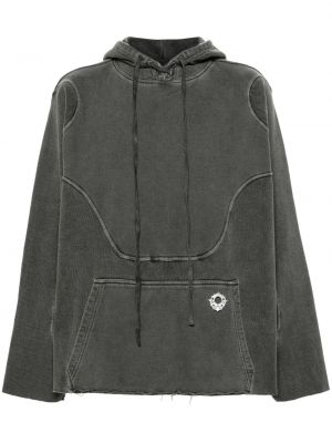Pamučna hoodie s kapuljačom Lueder siva