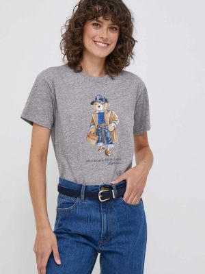 Памучна поло тениска Polo Ralph Lauren сиво