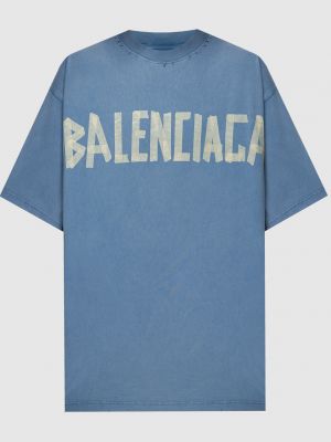 Голубая футболка Balenciaga