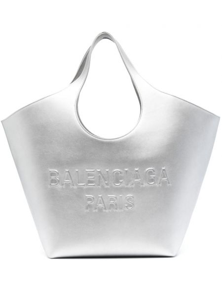 Nakupovalna torba Balenciaga srebrna