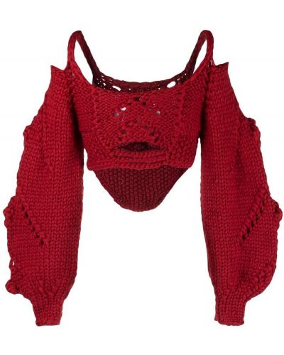 Sweter wełniany Concepto czerwony