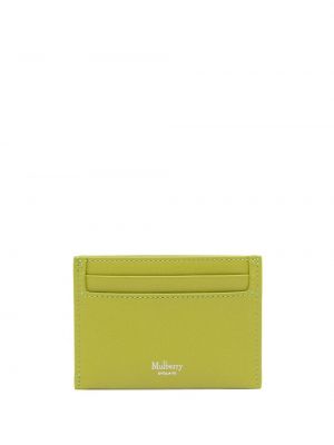 Usnjena denarnica s potiskom Mulberry zelena
