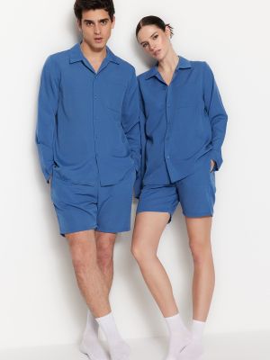 Pyžamo Trendyol modré
