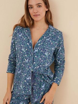 Pamučna pidžama Women'secret plava