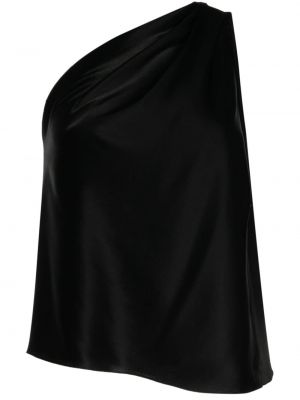 Jedwabna bluzka asymetryczna Michelle Mason czarna