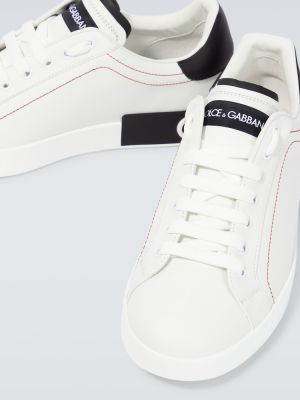Bőr sneakers Dolce&gabbana fehér