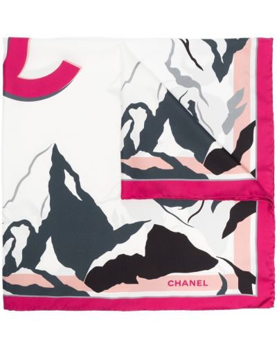 Копринен шал с принт Chanel Pre-owned