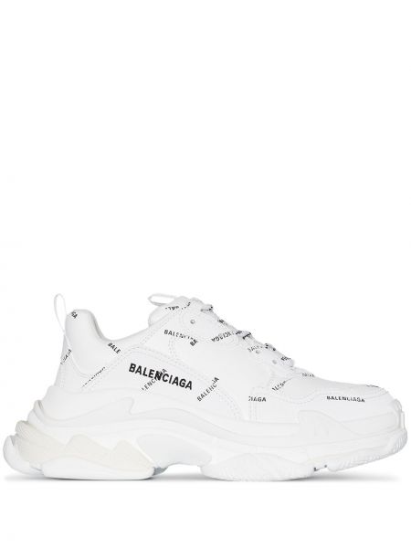 Sneakers nyomtatás Balenciaga Triple S fehér