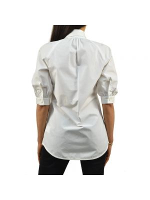 Blusa con botones de algodón con bolsillos Dsquared2 blanco