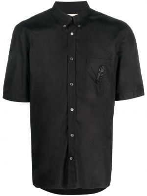 Košile s korálky z peří Alexander Mcqueen černá