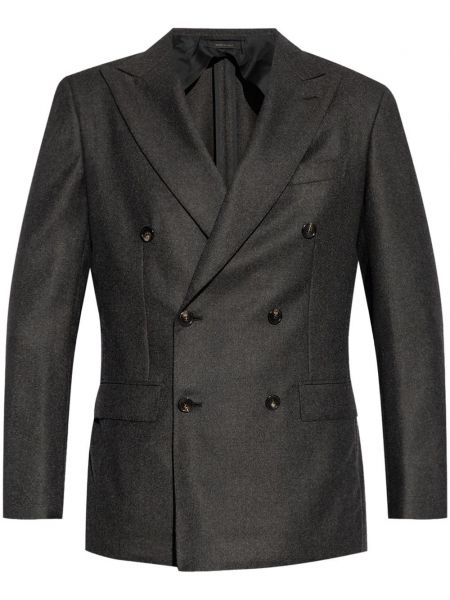 Dobbeltradet blazer Brioni sort