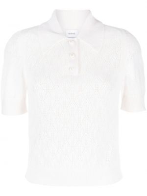 Кашмирена поло тениска Barrie бяло