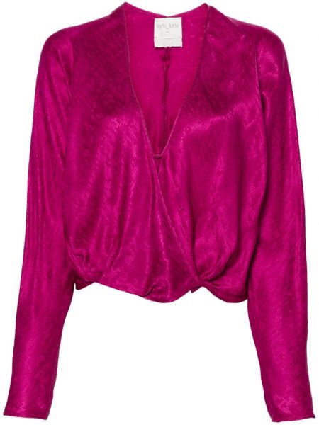 Жакардова блуза Forte_forte розово