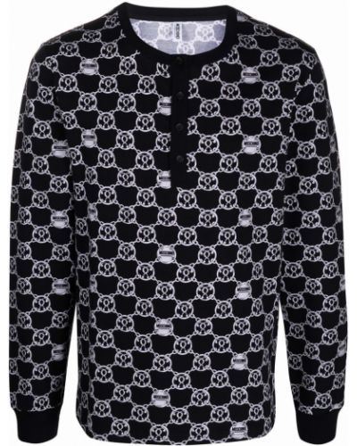 Pijama con estampado Moschino negro