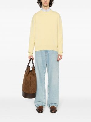 Sweter z kaszmiru Gucci żółty
