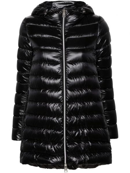 Veste longue à capuche Herno noir