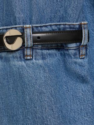 Bavlnená džínsová bunda Coperni modrá